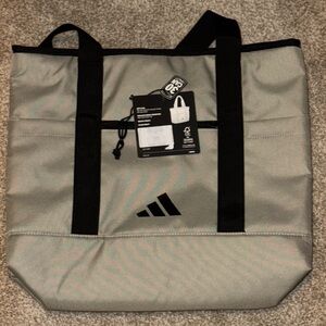 Adidas Gray and Black Duffel Bag with Sporty Design